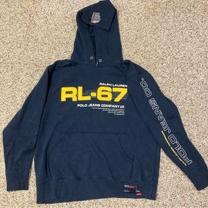 Polo Jeans Company Ralph Lauren hoodie all over spell out rare 90s vintage logos